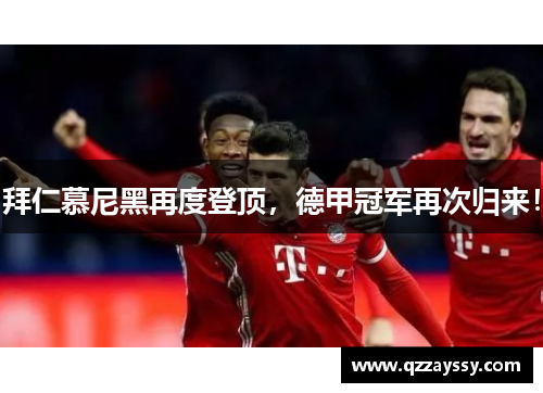 拜仁慕尼黑再度登顶，德甲冠军再次归来！